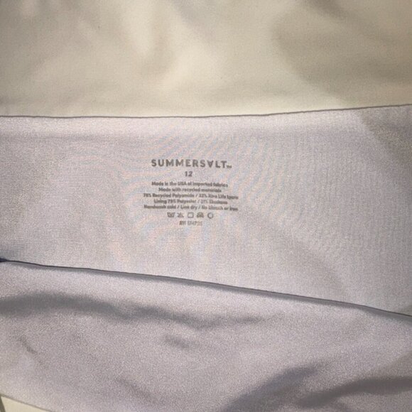 NWOT Summersalt The Classic Turn-Down Bathing-suit Bottom Navy Ivory size 12 - Picture 3 of 6